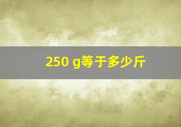 250 g等于多少斤